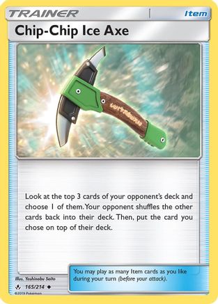 Chip-Chip Ice Axe (165/214) [Sun & Moon: Unbroken Bonds] Reverse Holofoil