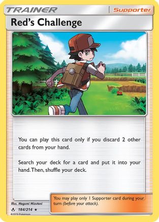 Red's Challenge (184/214) [Sun & Moon: Unbroken Bonds] Reverse Holofoil