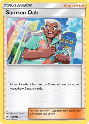 Samson Oak (185/214) [Sun & Moon: Unbroken Bonds] Reverse Holofoil