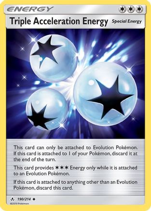 Triple Acceleration Energy (190/214) [Sun & Moon: Unbroken Bonds] Reverse Holofoil