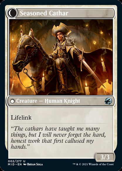 Ambitious Farmhand // Seasoned Cathar [Innistrad: Midnight Hunt] Foil