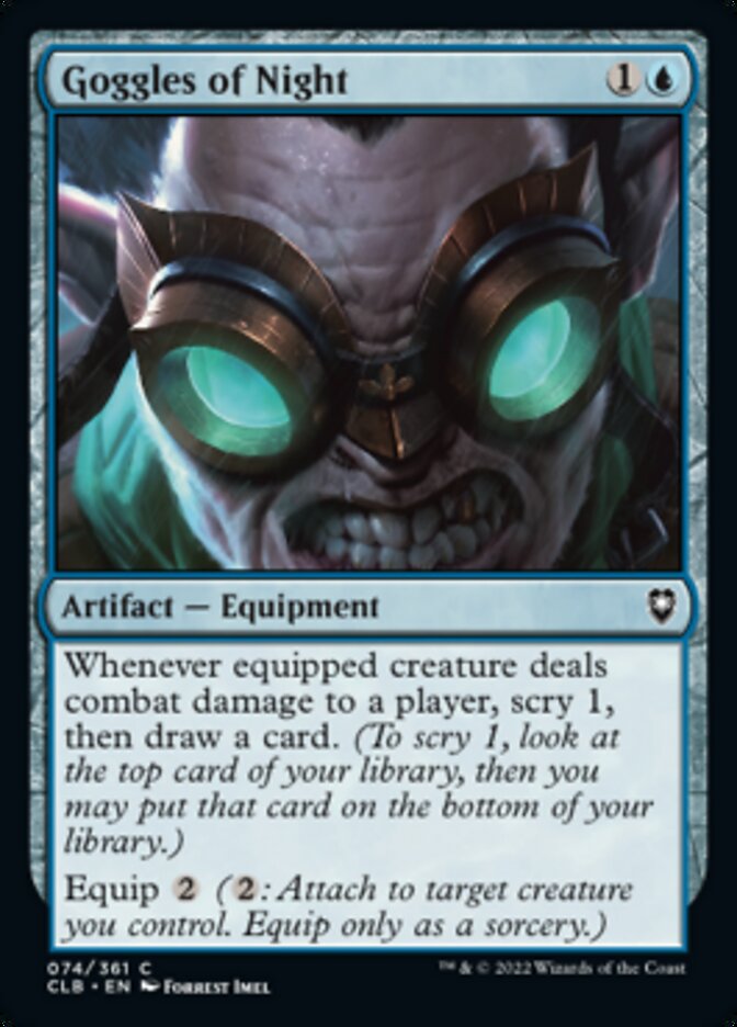 Goggles of Night [Commander Legends: Battle for Baldur's Gate] Foil