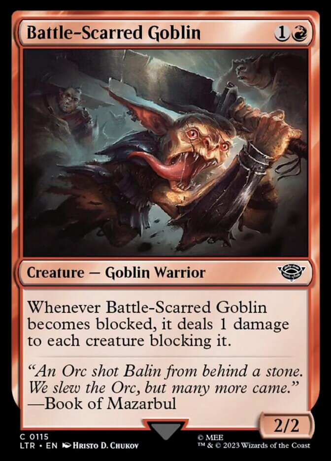 Battle-Scarred Goblin [The Lord of the Rings: Tales of Middle-Earth] Foil