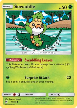 Sewaddle (7/236) [Sun & Moon: Unified Minds] Reverse Holofoil