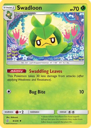 Swadloon (8/236) [Sun & Moon: Unified Minds] Reverse Holofoil