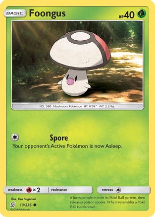 Foongus (13/236) [Sun & Moon: Unified Minds] Reverse Holofoil