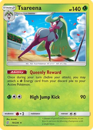Tsareena (19/236) [Sun & Moon: Unified Minds] Reverse Holofoil