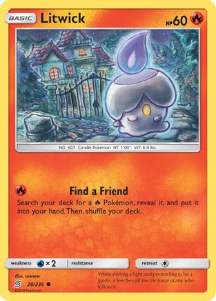 Litwick (28/236) [Sun & Moon: Unified Minds] Reverse Holofoil