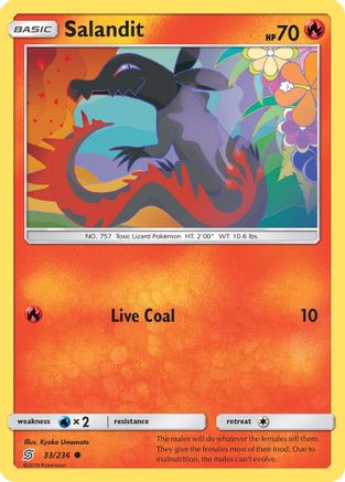 Salandit (33/236) [Sun & Moon: Unified Minds] Reverse Holofoil