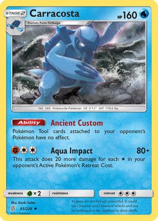 Carracosta (45/236) [Sun & Moon: Unified Minds] Reverse Holofoil