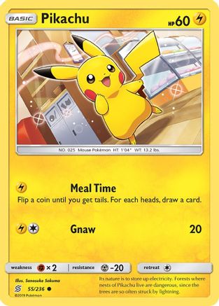 Pikachu (55/236) [Sun & Moon: Unified Minds] Reverse Holofoil