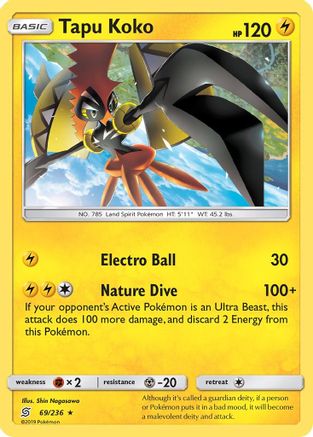 Tapu Koko (69/236) [Sun & Moon: Unified Minds] Reverse Holofoil