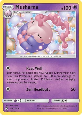 Musharna (89/236) [Sun & Moon: Unified Minds] Reverse Holofoil