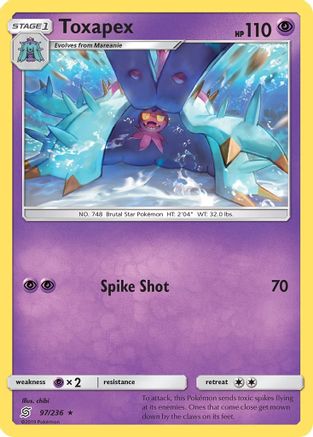 Toxapex (97/236) [Sun & Moon: Unified Minds] Reverse Holofoil