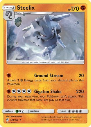 Steelix (104/236) [Sun & Moon: Unified Minds] Reverse Holofoil