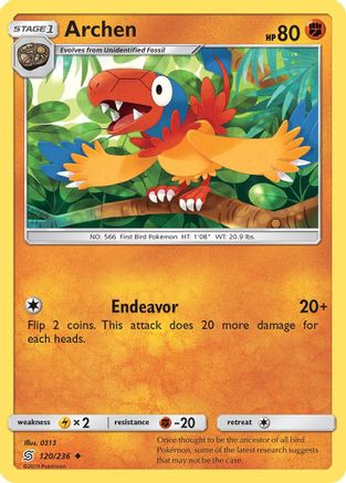 Archen (120/236) [Sun & Moon: Unified Minds] Reverse Holofoil