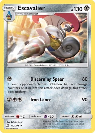 Escavalier (142/236) [Sun & Moon: Unified Minds] Reverse Holofoil