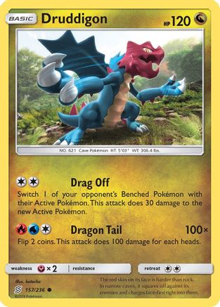 Druddigon (157/236) [Sun & Moon: Unified Minds] Reverse Holofoil