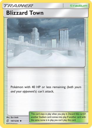 Blizzard Town (187/236) [Sun & Moon: Unified Minds] Reverse Holofoil
