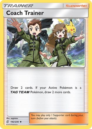 Coach Trainer (192/236) [Sun & Moon: Unified Minds] Reverse Holofoil