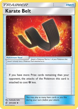 Karate Belt (201/236) [Sun & Moon: Unified Minds] Reverse Holofoil