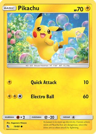 Pikachu (19/68) [Sun & Moon: Hidden Fates] Reverse Holofoil