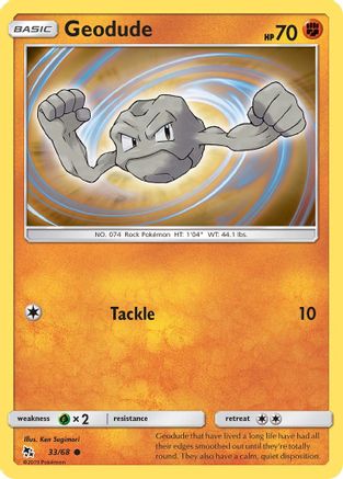 Geodude (33/68) [Sun & Moon: Hidden Fates] Reverse Holofoil