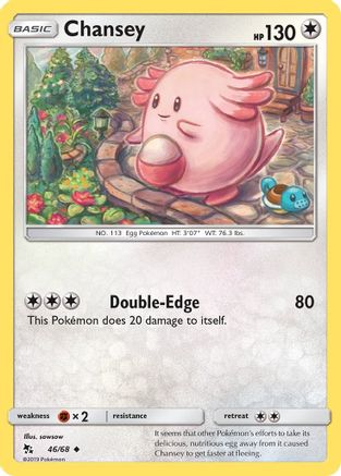 Chansey (46/68) [Sun & Moon: Hidden Fates] Reverse Holofoil