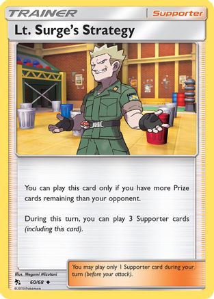 Lt. Surge's Strategy (60/68) [Sun & Moon: Hidden Fates] Reverse Holofoil