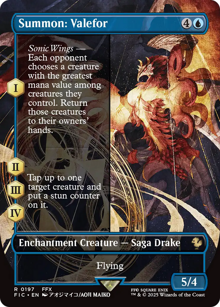 Summon: Valefor (Borderless) [FINAL FANTASY Commander] Foil