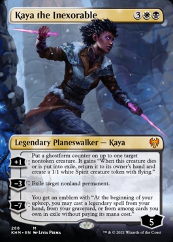 Kaya the Inexorable (Borderless) [Kaldheim] Foil