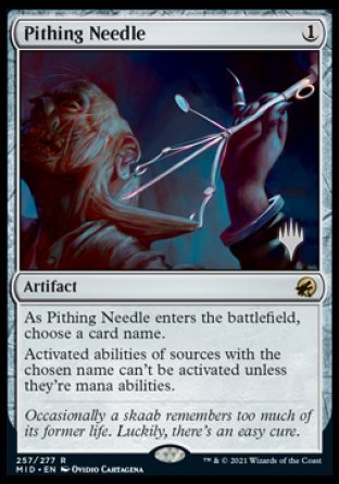 Pithing Needle (Promo Pack) [Innistrad: Midnight Hunt Promos] Foil