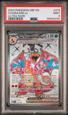 Charizard EX Obsidian Flames #215 PSA 9