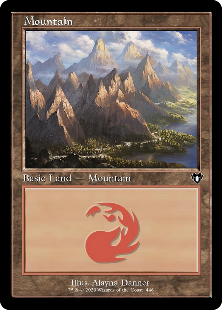 Mountain (446) (Retro) [Commander Masters] Foil
