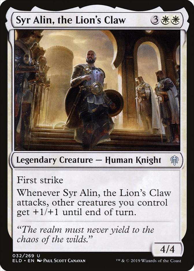 Syr Alin, the Lion's Claw [Throne of Eldraine] Foil