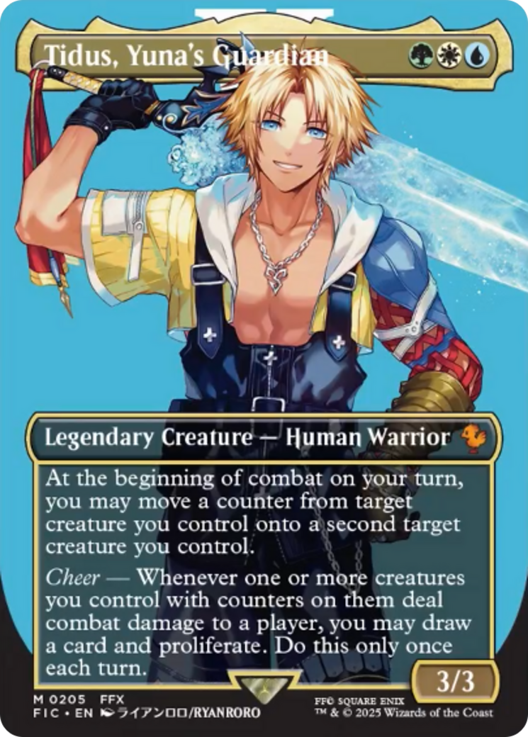 Tidus, Yuna's Guardian (Borderless) [FINAL FANTASY Commander] Foil