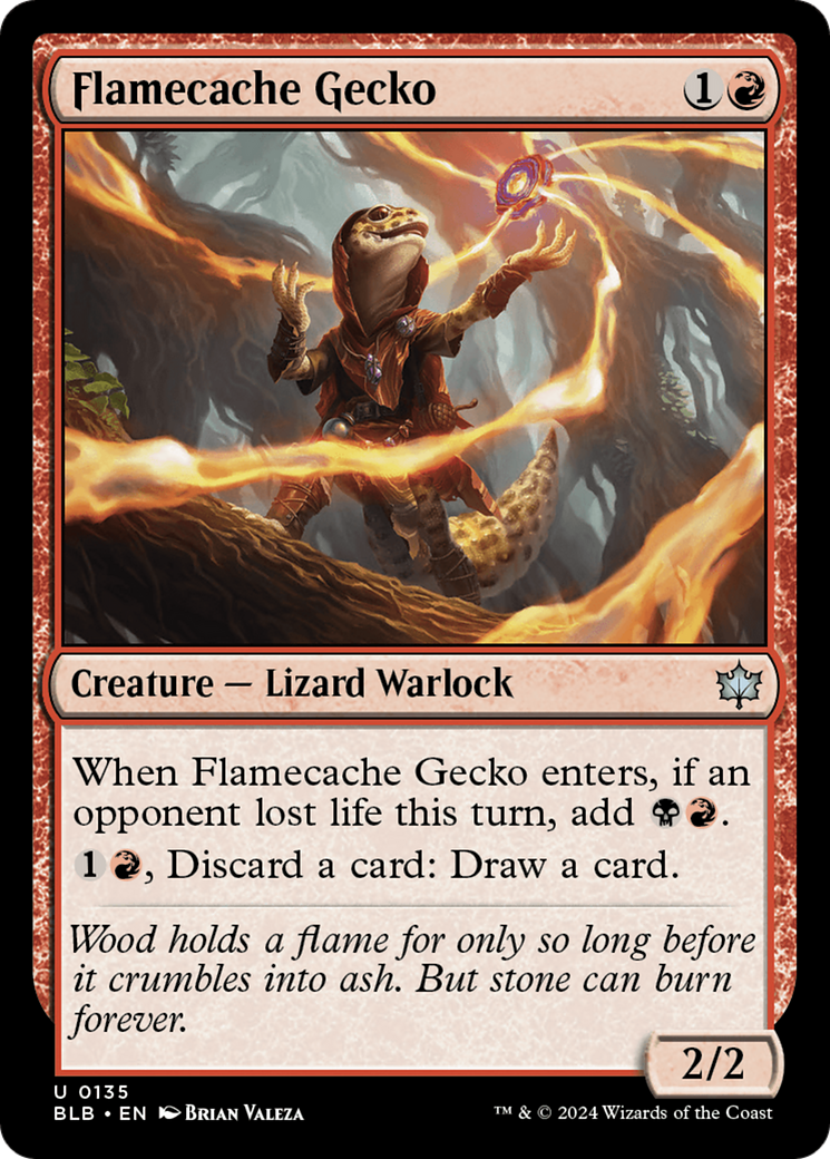 Flamecache Gecko [Bloomburrow] Foil
