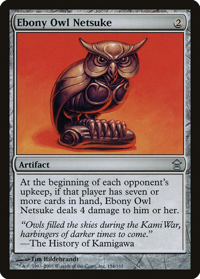 Ebony Owl Netsuke [Saviors of Kamigawa] Foil