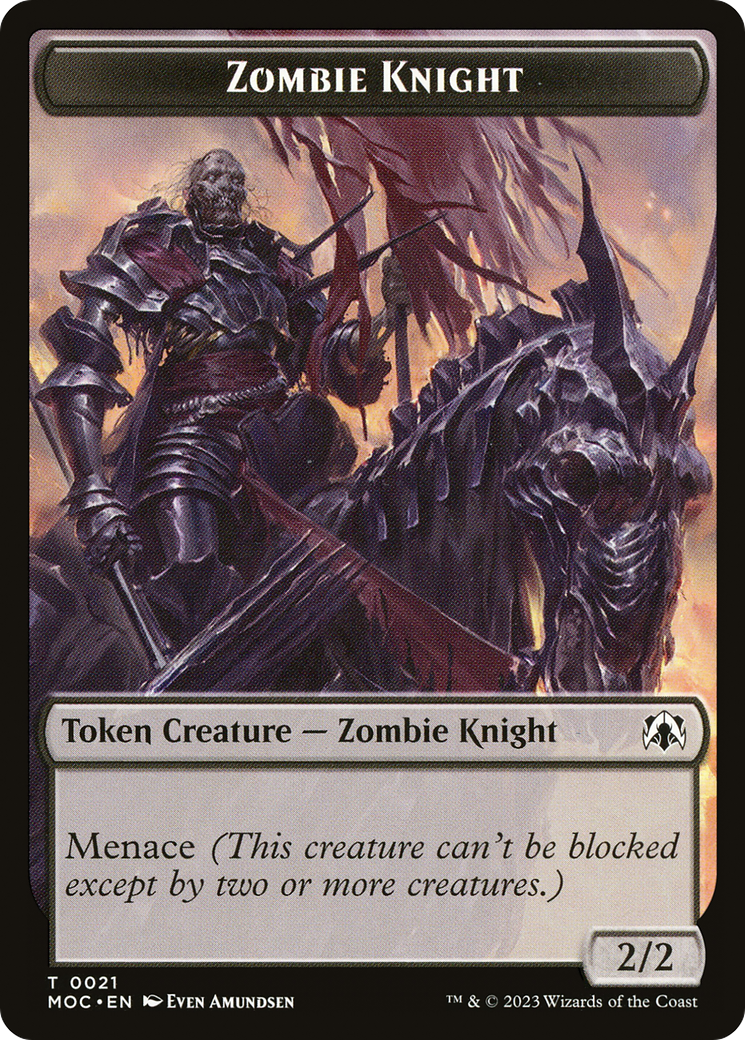 Zombie Knight  [March of the Machine Commander Tokens]