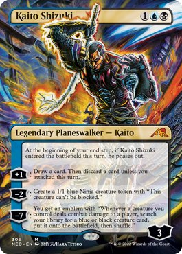 Kaito Shizuki (Borderless) [Kamigawa: Neon Dynasty] Foil