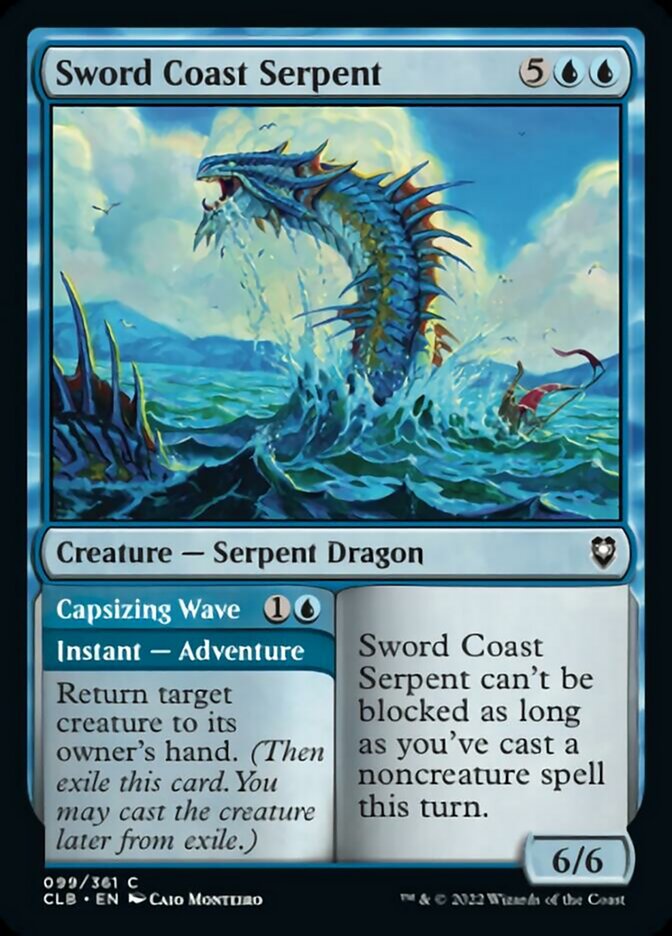 Sword Coast Serpent // Capsizing Wave [Commander Legends: Battle for Baldur's Gate] Foil