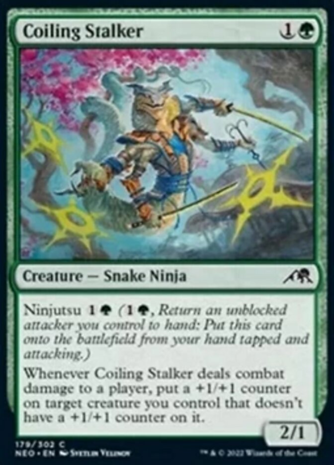 Coiling Stalker [Kamigawa: Neon Dynasty] Foil