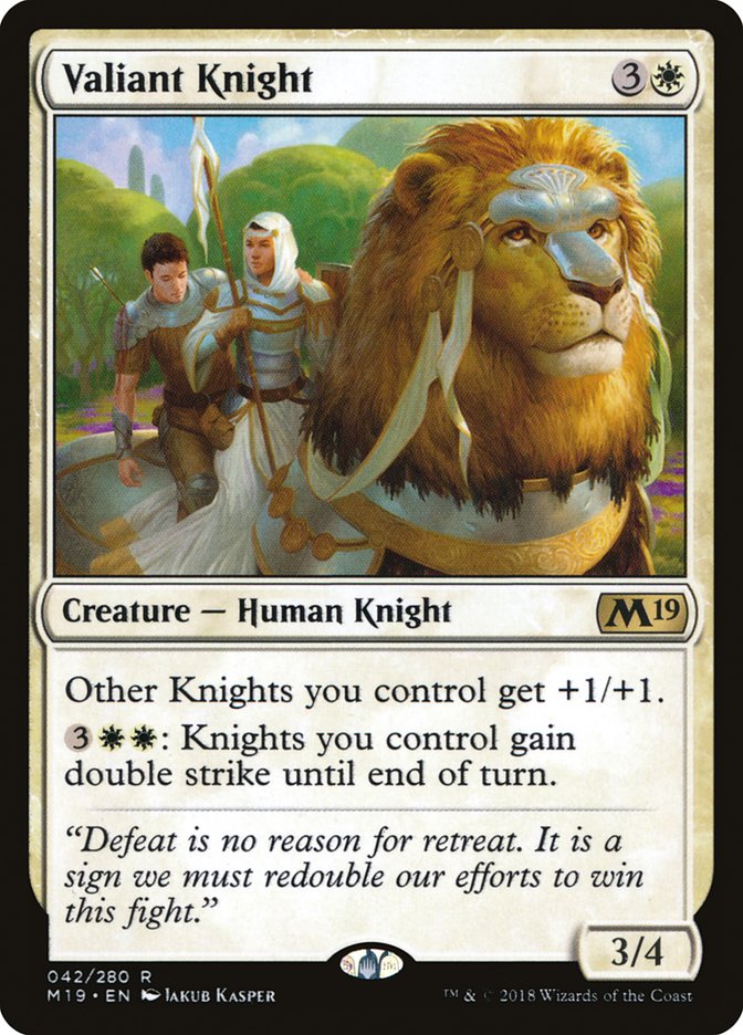 Valiant Knight [Core Set 2019] Foil