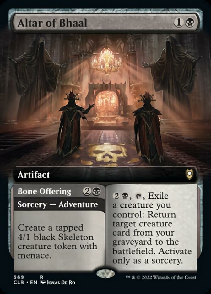 Altar of Bhaal // Bone Offering (Extended Art) [Commander Legends: Battle for Baldur's Gate] Foil