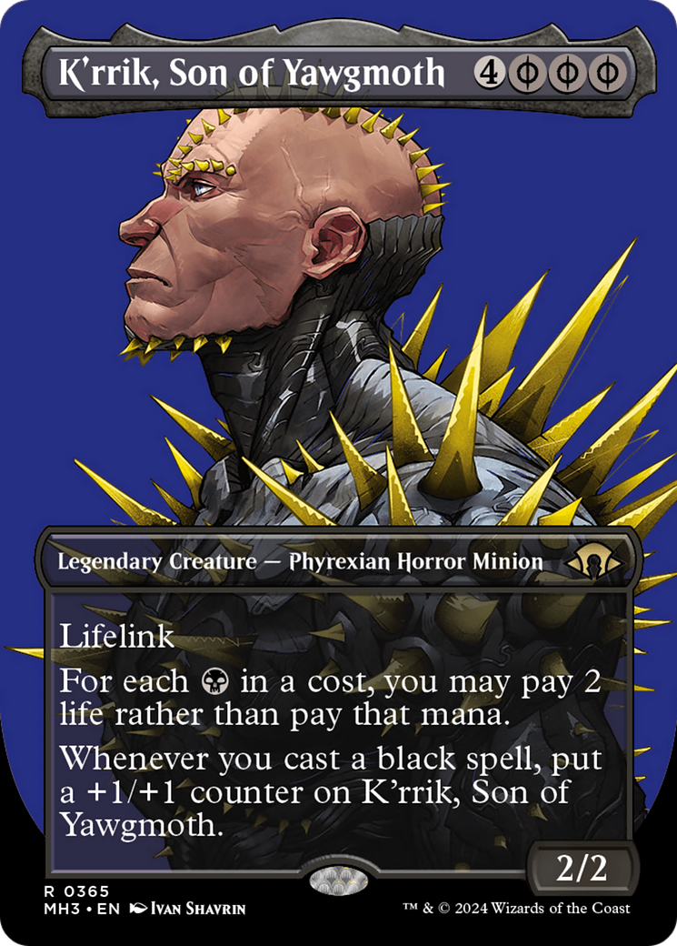 K'rrik, Son of Yawgmoth (Borderless) [Modern Horizons 3] Foil