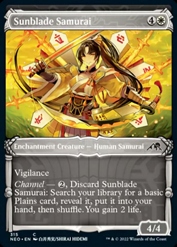 Sunblade Samurai (Showcase Samurai) [Kamigawa: Neon Dynasty] Foil