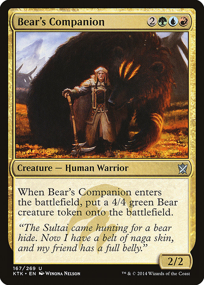 Bear's Companion [Khans of Tarkir] Foil