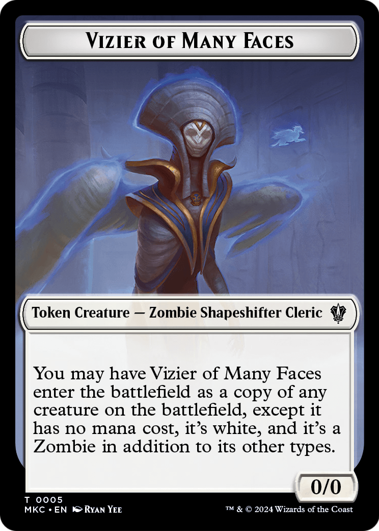 Vizier of Many Faces  [Murders at Karlov Manor Commander Tokens]