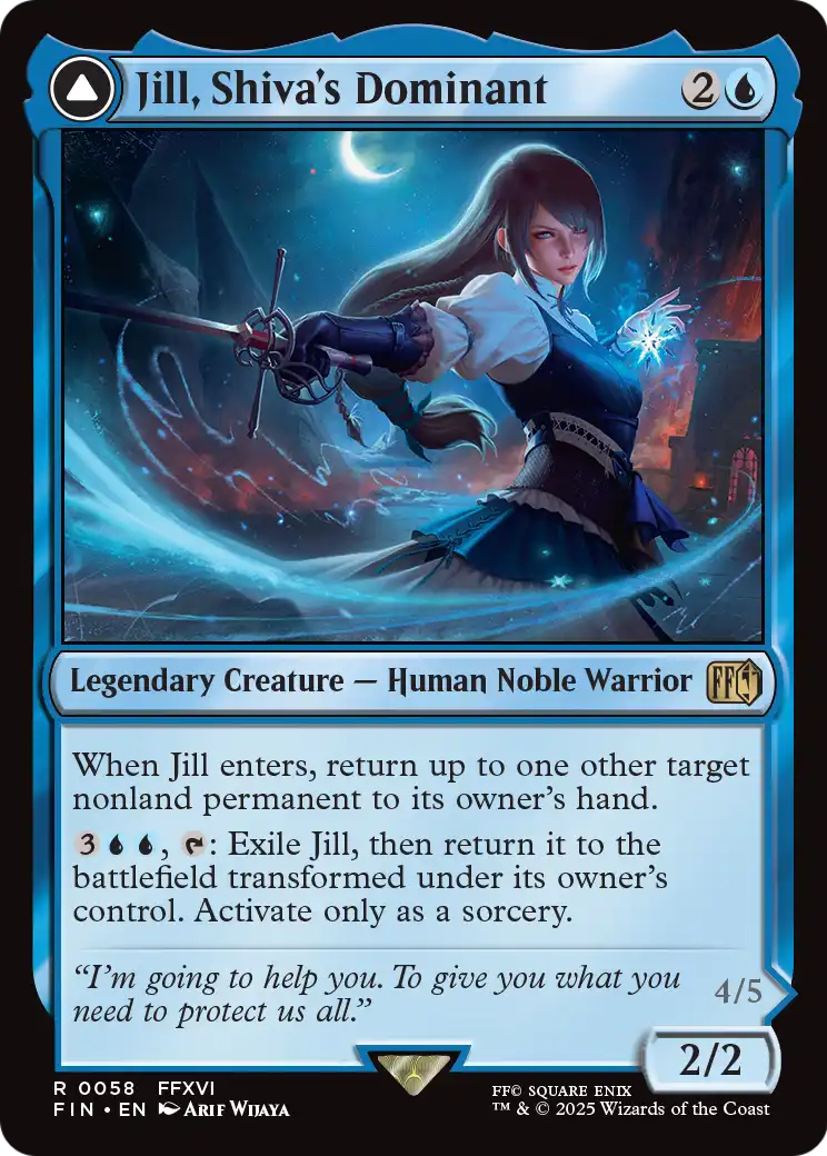 Jill, Shiva's Dominant // Shiva, Warden of Ice [FINAL FANTASY] Foil