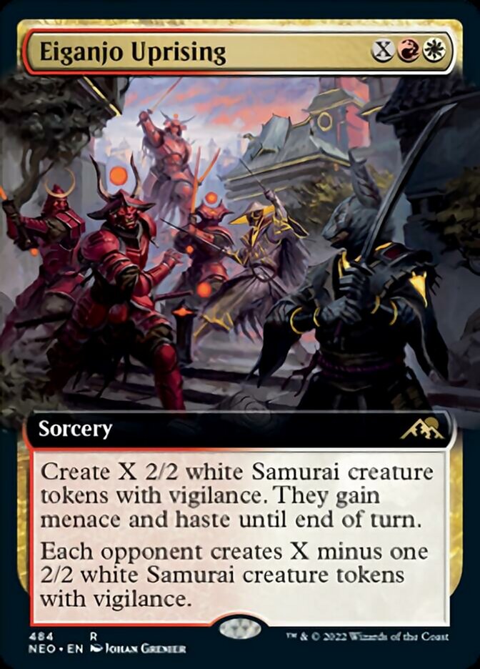 Eiganjo Uprising (Extended Art) [Kamigawa: Neon Dynasty] Foil